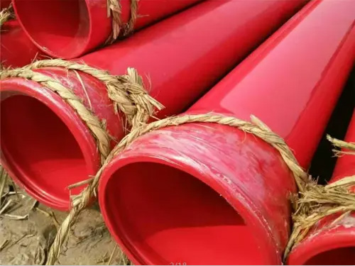 Fire sprinkler coated steel pipe