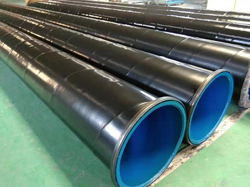 Large diameter plastic coated sewage pipe